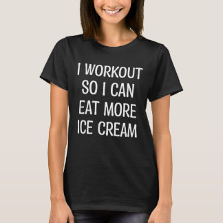 T-shirt je m'entraîne pour manger plus de glace