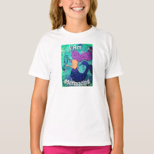 T-shirt Je Mermaque Jeune Chemise Mermaid & Seahorse