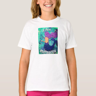 T-shirt Je Mermaque Jeune Chemise Mermaid & Seahorse