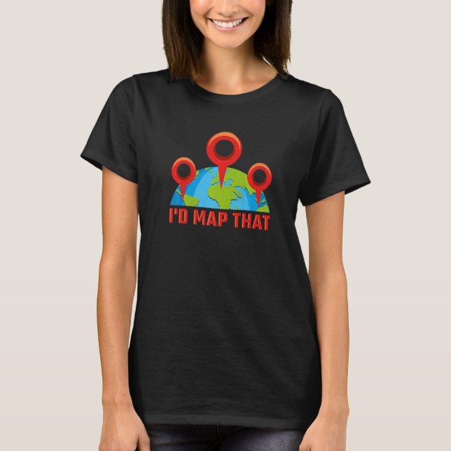 T-shirt Je mettrais en correspondance ça, Geography Premiu (Devant)
