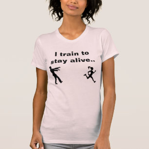 T-shirt Je m'exerce pour rester la chemise courante de