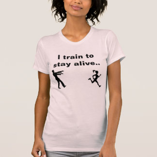 T-shirt Je m'exerce pour rester la chemise courante de