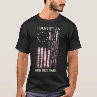 T-shirt Je m'identifie comme un canon non-Bidenary Gun cad