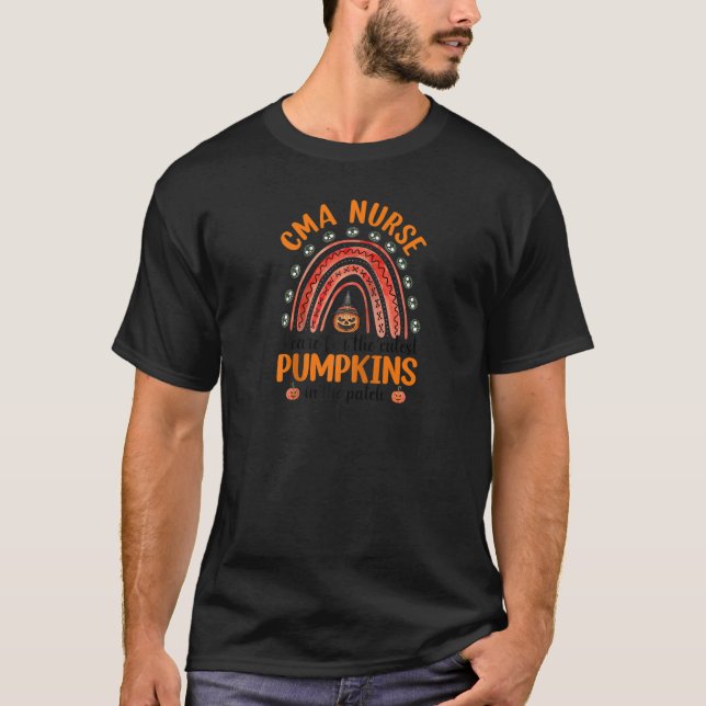 T-shirt Je M'Occupe De L'Infirmière CMA Citrouille Cutest  (Devant)