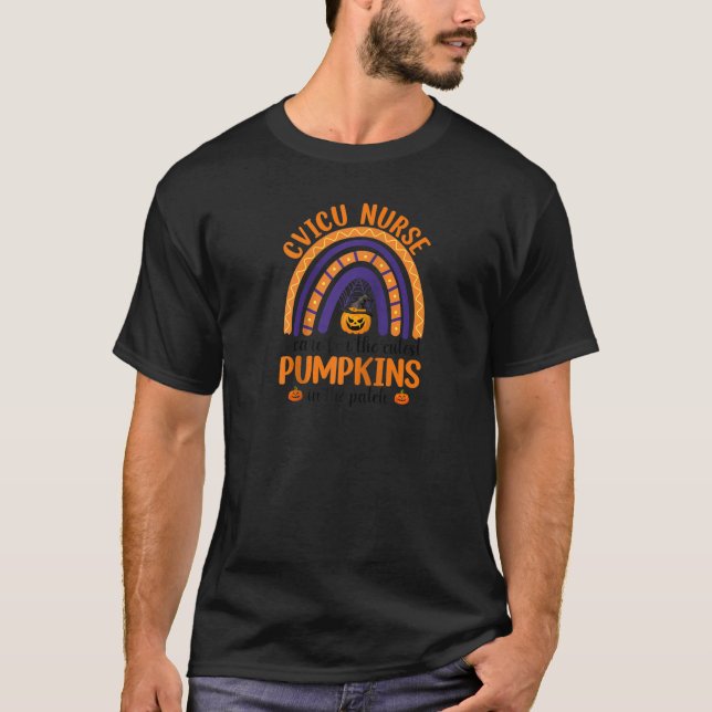 T-shirt Je M'Occupe De L'Infirmière CVICU Citrouille Cutes (Devant)