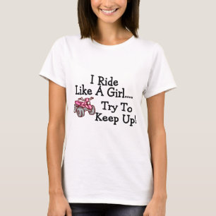 T-shirt Je monte comme un essai de fille pour maintenir le