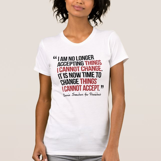 T-shirt Je n'accepte plus des choses que je ne peux pas (Devant)