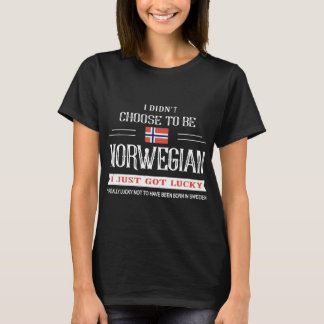 T-shirt Je n'ai pas choisi d'être norvégien