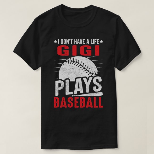 T-shirt Je n'ai pas de GIGI Joue au baseball (Design devant)