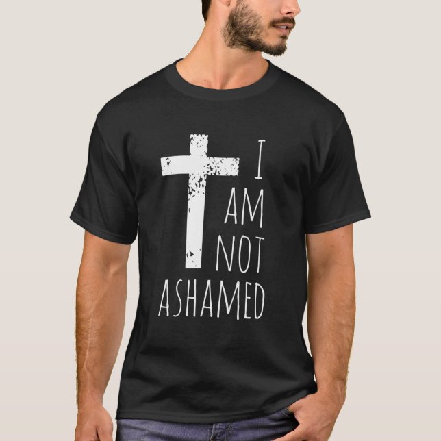T-shirt Je N'Ai Pas Honte - Grande Croix Rouge - Evangile  (Devant)
