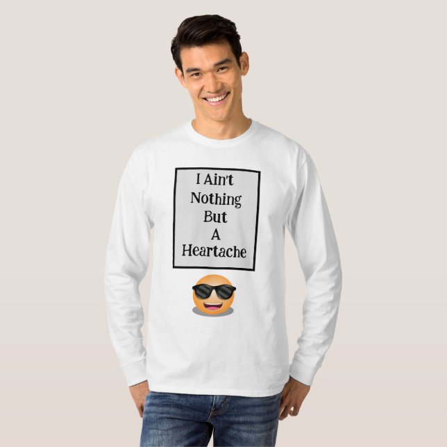 T-shirt Je n'ai rien d'autre qu'une longue tache de coeur (Devant entier)