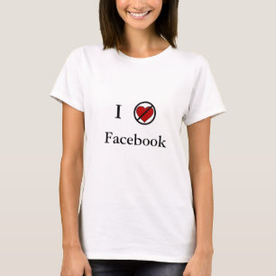 T-shirt Je n'aime pas Facebook