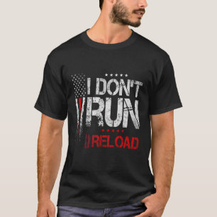 T-shirt Je Ne Cours Pas Je Nous Recharge Drapeau