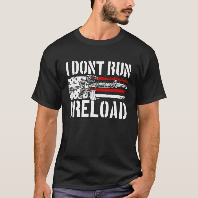 T-shirt Je ne cours pas Je recharge 2ème modification droi (Devant)