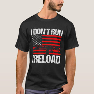 T-shirt Je ne cours pas Je recharge Sarcastique 4 Juillet