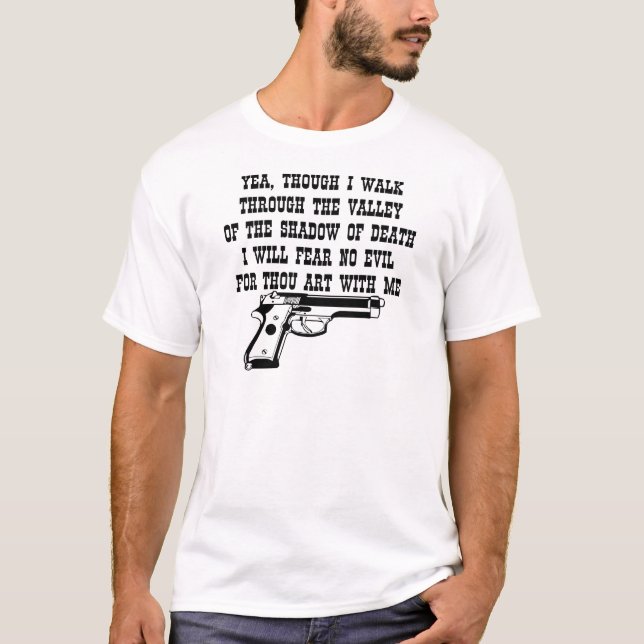 T-shirt Je ne craindrai aucun mal pour l'art de mille avec (Devant)