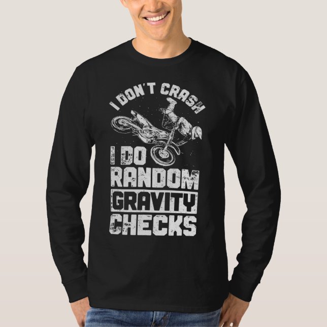 T-shirt Je ne crasse pas Je fais Random Gravity Checks Dir (Devant)