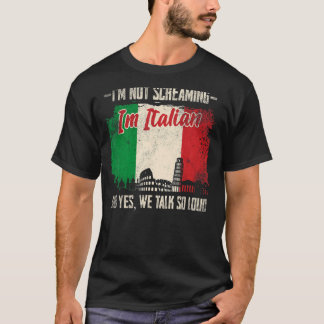 T-shirt Je ne crie pas Je suis Italien Italie 1