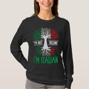 T-shirt Je ne crie pas je suis italien Italie Citation It