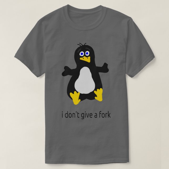T-SHIRT JE NE DONNE PAS UN FAN FORK LINUX (Design devant)