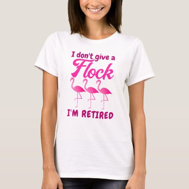 T-shirt Je ne donne pas un troupeau Je suis retraité flama (Devant)