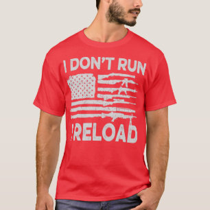T-shirt Je ne gère pas je recharge le drapeau patriotique 