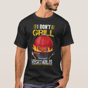 T-shirt Je ne grillerai pas de légumes grillant Fumeur de