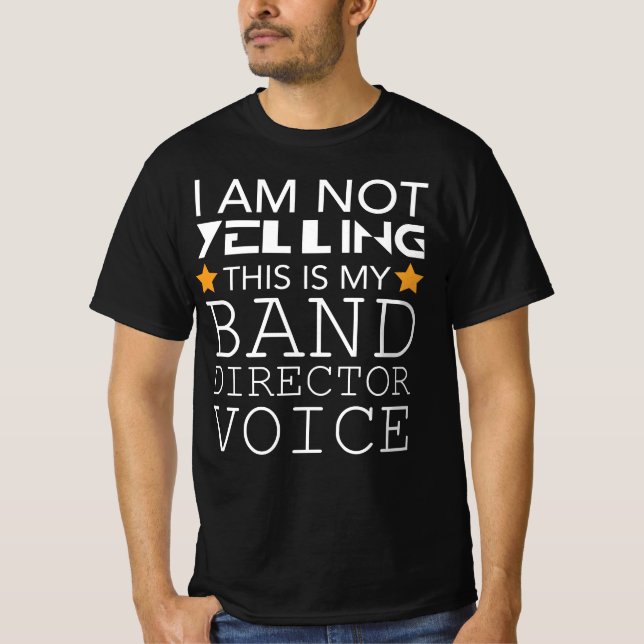 T-shirt Je ne hurle pas C'est mon directeur de bande Voix (Devant)