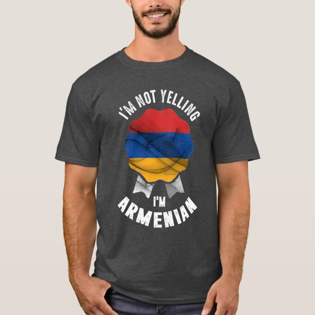 T-shirt Je ne hurle pas je suis arménien (Devant)