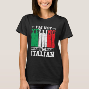 T-shirt Je ne hurle pas Je suis Italien Italie Citation It