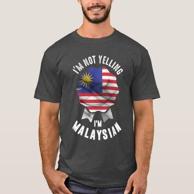 T-shirt Je ne hurle pas je suis malaisien (Devant)