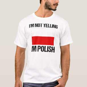 T-shirt Je ne hurle pas Je suis Polonais Pays Drapeau Polo