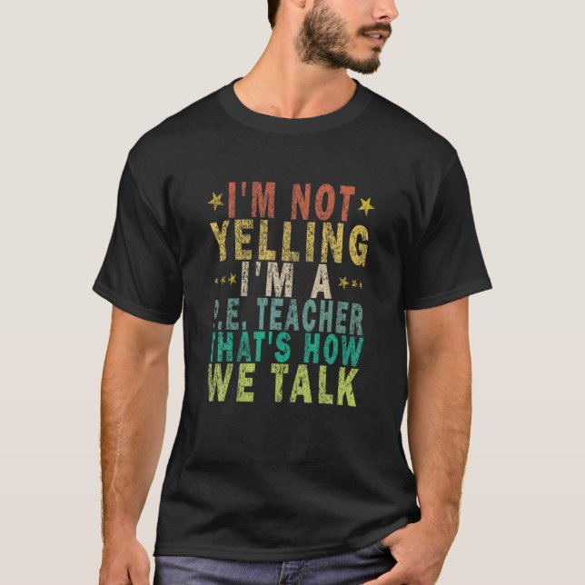 T-shirt Je ne hurle pas Je suis un député. Enseignant c'es (Devant)
