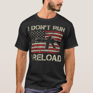 T-shirt Je ne lance pas Je recharge - AR15 Vintage USA Dra
