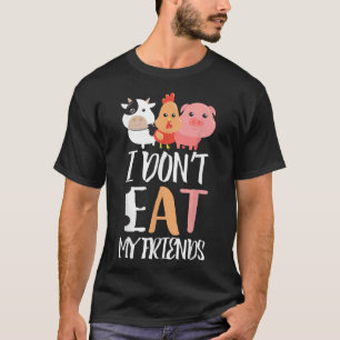 T-shirt Je ne mange pas mes amis drôle Vegetarian végétari