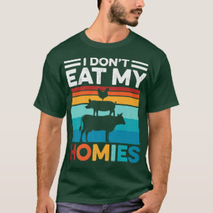 T-shirt Je ne mange pas mes Homies Funny Vegetarian Vegan