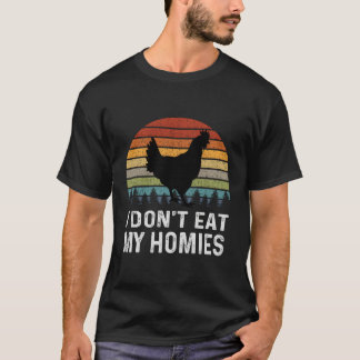 T-shirt Je Ne Mange Pas Mes Hommes Retro Vegan Veganism