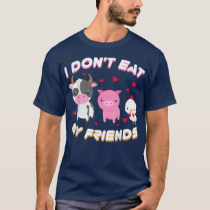 T-shirt Je ne mange pas mon ami végétalien fruit végétarie