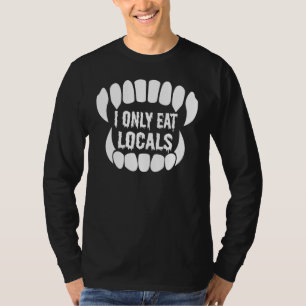 T-shirt Je Ne Mange Que Des Vampires Locaux Halloween
