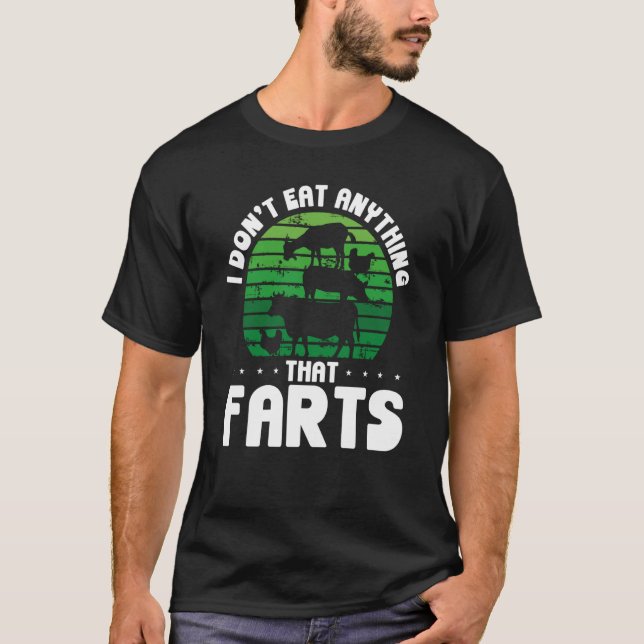 T-shirt Je ne mange rien qui attise le véganisme (Devant)
