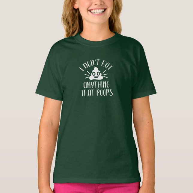 T-shirt Je ne mange rien qui gâche, Vegan Girls (Devant)