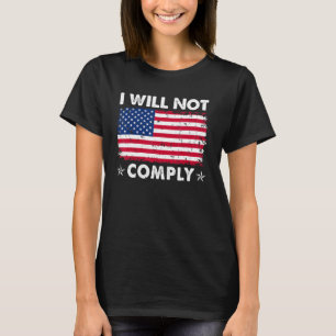 T-shirt Je Ne Me Conforme Pas Au Drapeau Américain Retro V