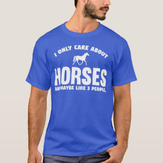 T-shirt Je Ne Me Soucie Que Des Chevaux Drôle Cheval Équit