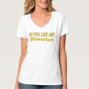 T-shirt "Je Ne M'En Soucie Pas" Mignonne Conception D'Expr