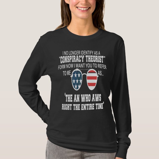 T-shirt Je Ne M'Identifie Plus Comme Un Théoriste Conspira (Devant)