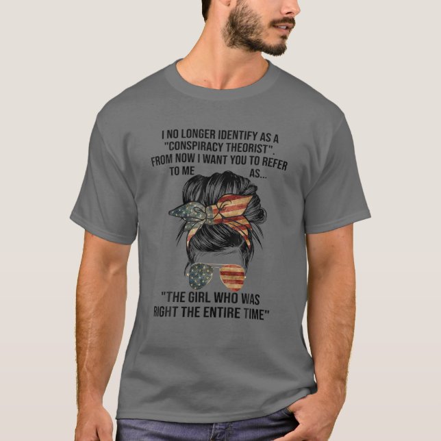 T-shirt Je Ne M'Identifie Plus Comme Un Théoriste Conspira (Devant)