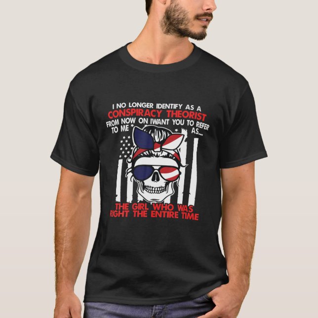T-shirt Je Ne M'Identifie Plus Comme Un Théoriste Conspira (Devant)