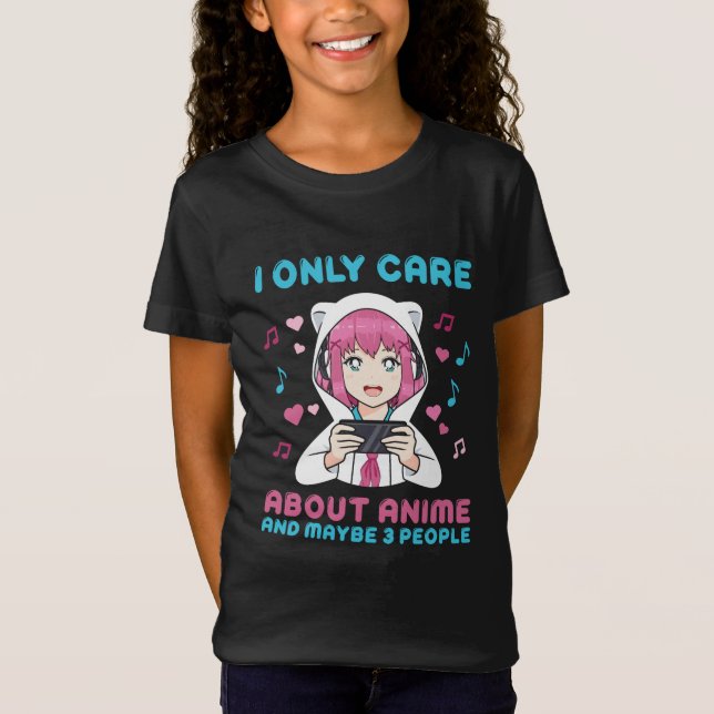 T-Shirt Je Ne M'Intéresse Qu'Aux Graphiques Des Filles Ani (Devant)