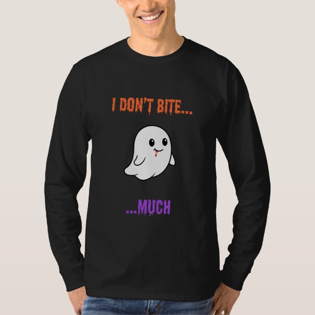 T-shirt Je ne mord pas... Beaucoup - Halloween Conception  (Devant)
