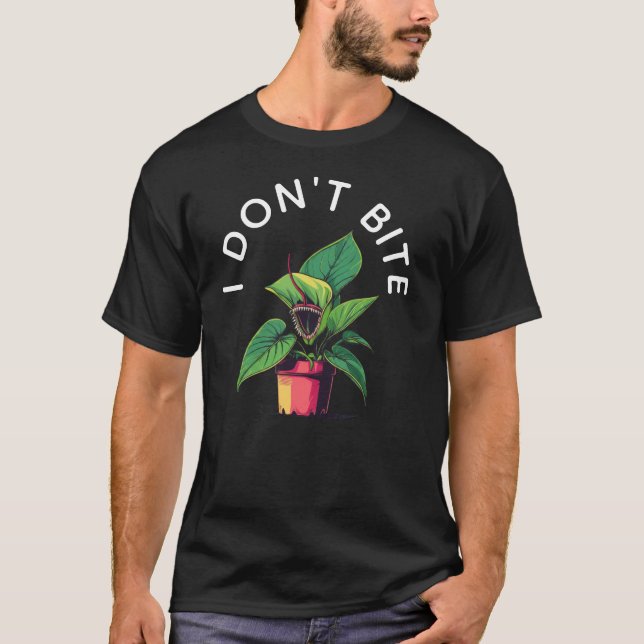 T-shirt Je ne mords pas Drôle Venus Flytrap (Devant)